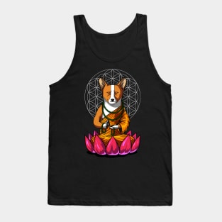 Corgi Dog Buddha Tank Top